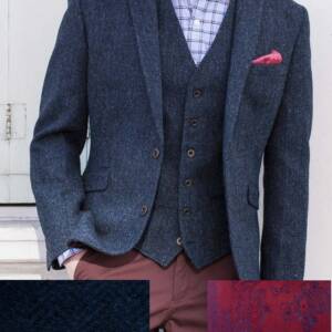 BZ185 (2209-6) DK.Blue Herringbone Tweed