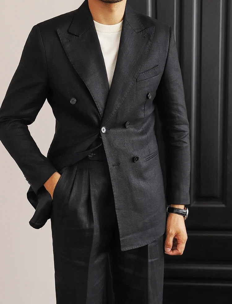 116. PL520 (Y6402-24) Black linen