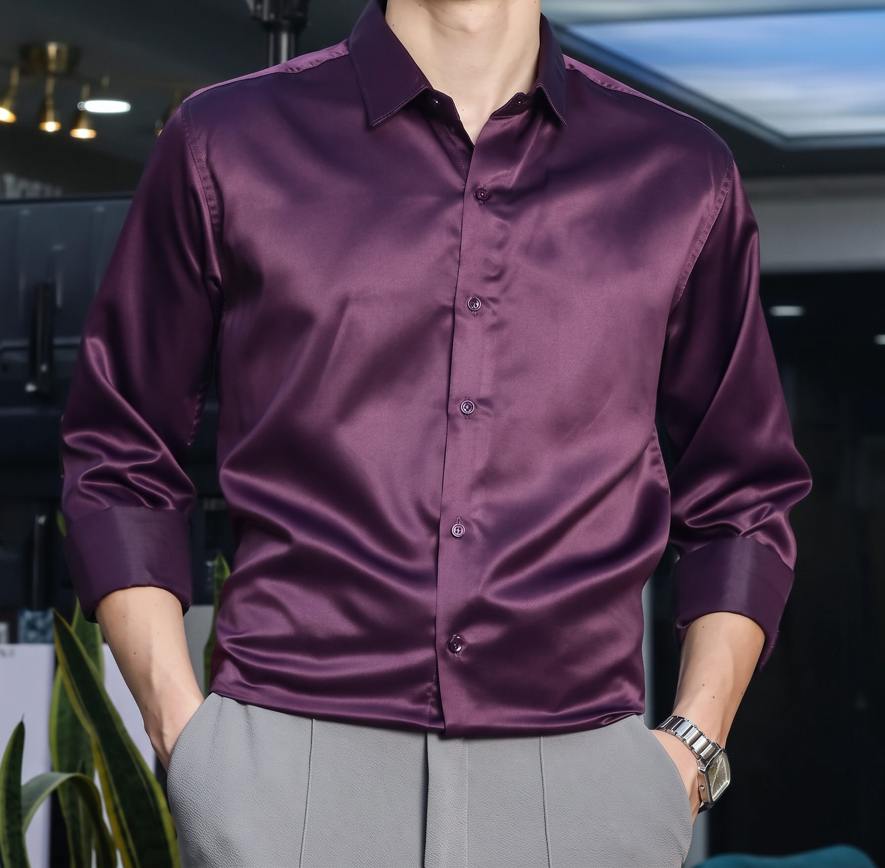 8. SH334 8003-63) Purple satin